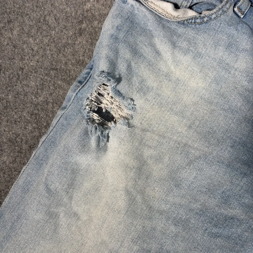 Hollister Jeans Mens Slim Straight 33x32 Light Wash Distressed Epic Flex Y2K